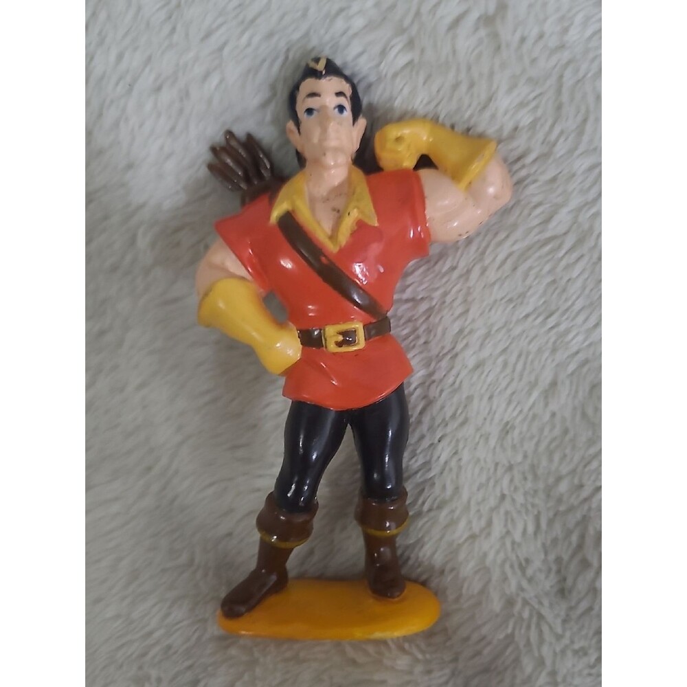 Vintage Beauty and the Beast Gaston PVC Figure Cake Toppers 90s Disney ♻️ 5/$10